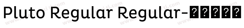 Pluto Regular Regular字体转换